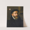 Portrait Of A Gentleman Wearing A Black Beret And A White Collar by Circle of Willem Key