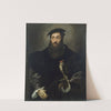 Portrait of a gentleman with a falcon by Nicolò dell&#039;Abate