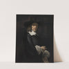 Portrait of a Gentleman with a Tall Hat and Gloves by Rembrandt van Rijn