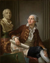 Portrait of a gentleman with the bust of Denis Diderot