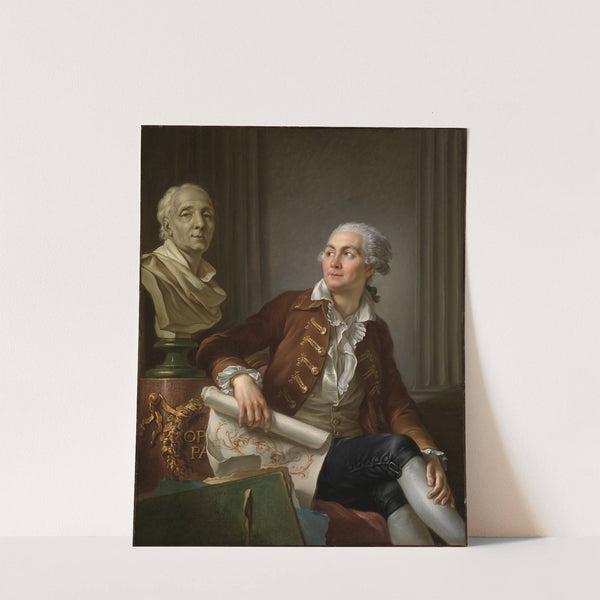Portrait of a gentleman with the bust of Denis Diderot by Jean-Simon Berthélemy