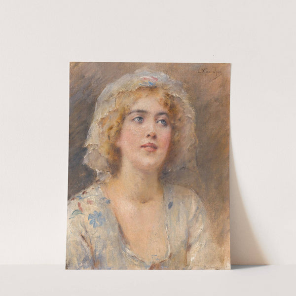 Portrait Of A Girl by Konstantin Egorovich Makovsky