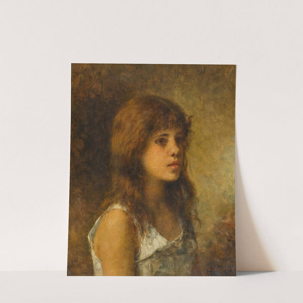 Portrait Of A Girl by Alexei Harlamoff