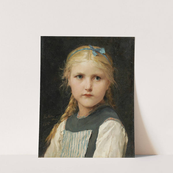 Portrait Of A Girl (1885) by Albert Anker