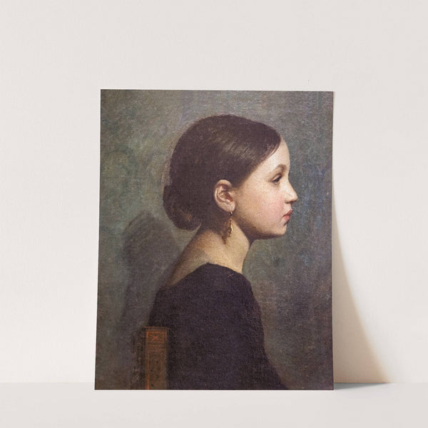 Portrait Of A Girl; After The Ball (1885) by Armand Cambon