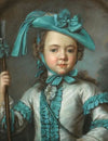 Portrait of a Girl En Jardinière Holding a Houlette