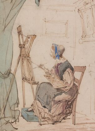 Portrait of a Girl Sketching — size preview