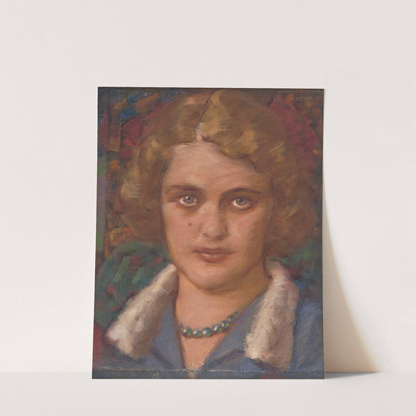 Portrait of a Girl with Beads by Milan Thomka Mitrovský