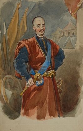 Portrait of a hetman (from the painting in Podhorce)