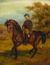 Portrait of a horseman in a peaked cap