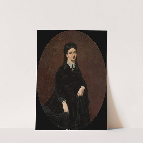 Portrait of a lady by Józef Simmler
