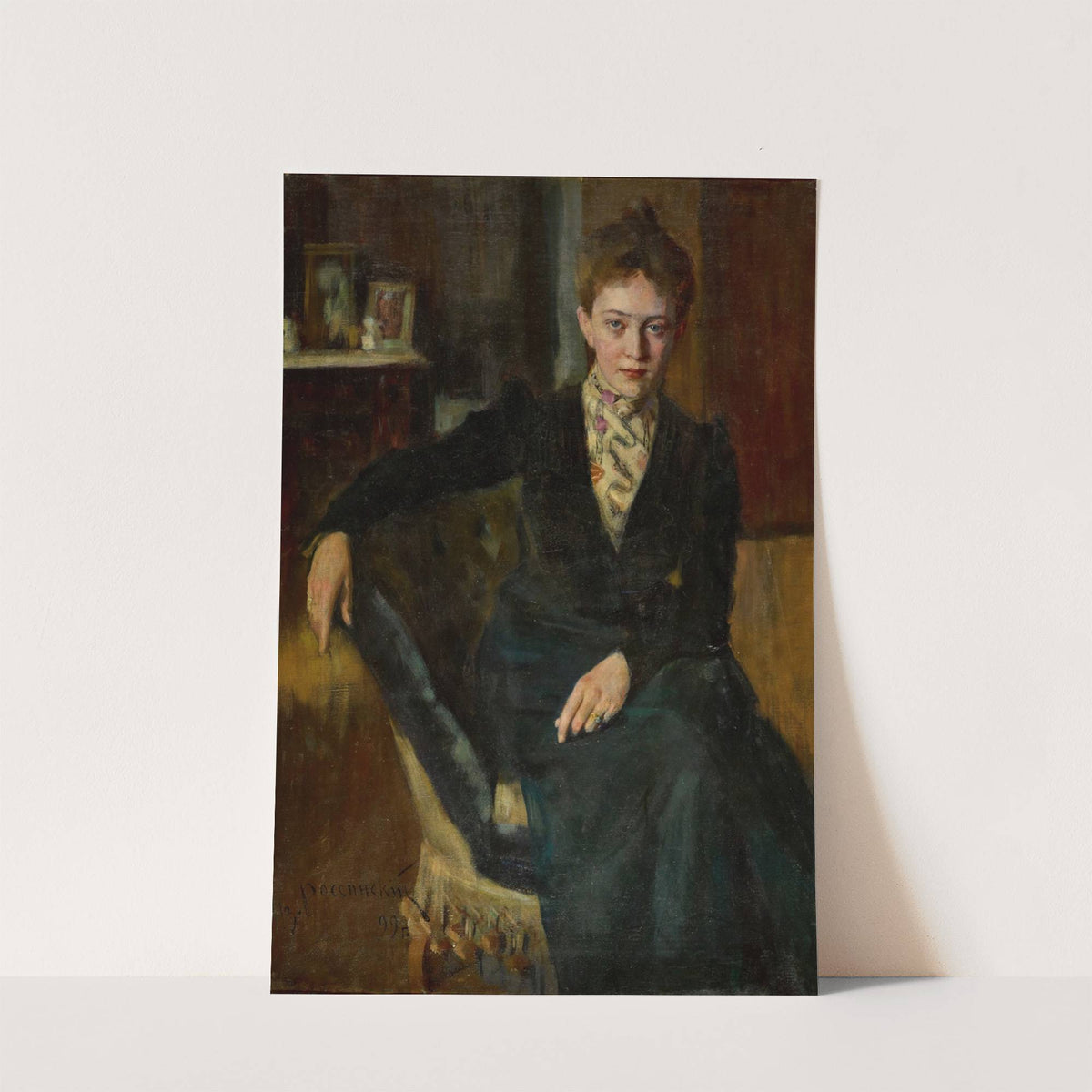 Portrait Of A Lady (1899) by Vladimir Iliodorovich Rossinsky