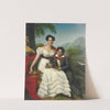 Portrait Of A Lady And Her Son by August Riedel