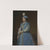 Portrait of a lady in blue by Charles François Jalabert