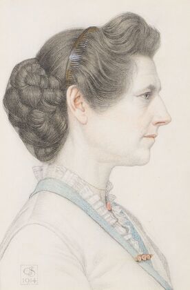Portrait of a lady in profile — size preview