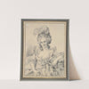 Portrait of A Lady, preparatory study for a painting by Louis Rolland Trinquesse
