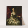 Portrait Of A Lady, Three-Quarter Length, Seated At A Harpsichord, Holding A Sheet Of Music by Allan Ramsay