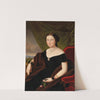 Portrait Of A Lady With A Rose by Johann Joseph Reiner