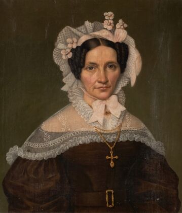 Portrait of a lady with mobcap