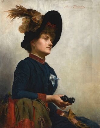 Portrait of a lady with ppera glasses