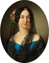 Portrait Of A Lady With Roses In Her Hair