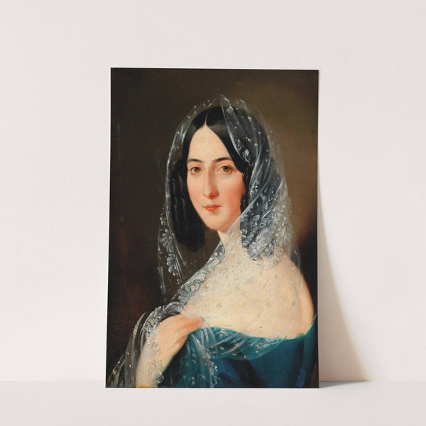 Portrait of a Lady with White Lace Veil by Mihael Stroj