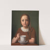Portrait of a Little Girl, Elise Købke, with a Cup in front of her (1850) by Constantin Hansen