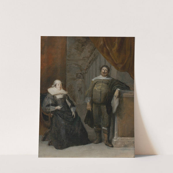 Portrait Of A Man And Woman by Gonzales Coques