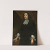 Portrait of a man at the table covered with a carpet by Jan De Baen