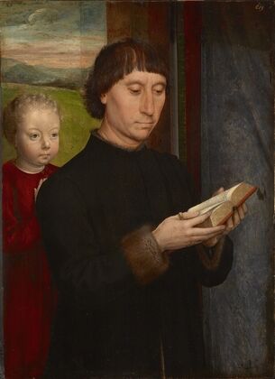 Portrait of a man reading