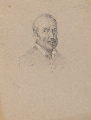 Portrait of a Man, sketch for Signing of the Compact in the Cabin of the Mayflower