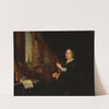 Portrait of a man with a cythara by Gonzales Coques
