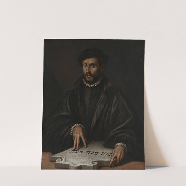 Portrait of a Man with a Hebrew Tablet (ca. 1575) by Antonio Campi