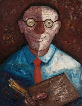 Portrait of a man with a palette (Jacques Gotkowski)