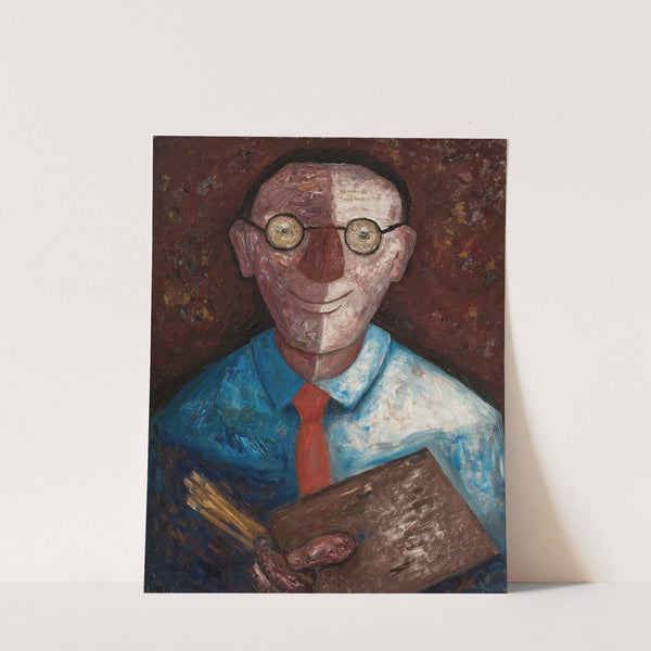 Portrait of a man with a palette (Jacques Gotkowski) by Tadeusz Makowski