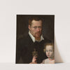 Portrait of a man with his daughter by Sofonisba Anguissola