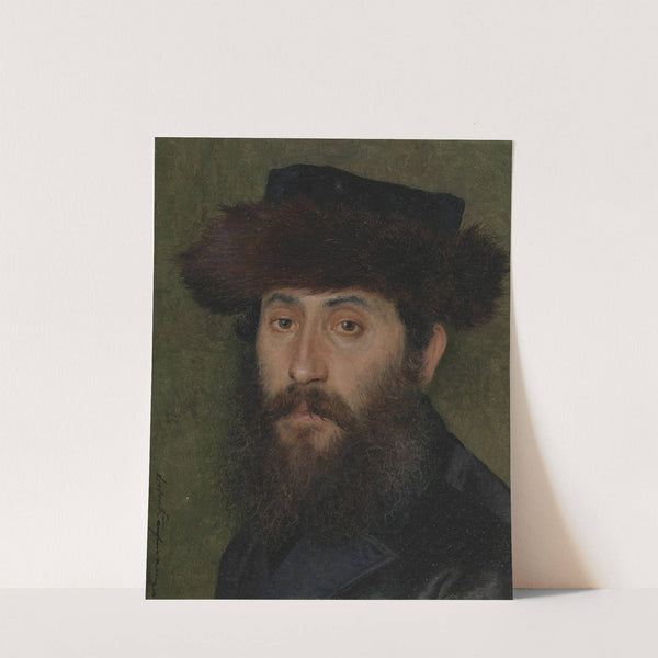 Portrait of a man with streimel by Isidor Kaufmann