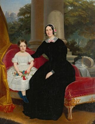 Portrait of a mother and her daughter