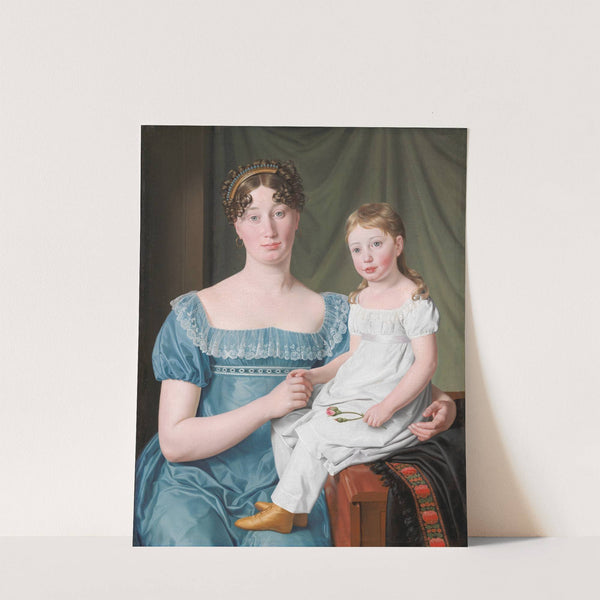 Portrait of a Noblewoman Sophie Hedvig Løvenskiold and her Three-Year-Old Daughter (1817) by Christoffer Wilhelm Eckersberg