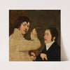 Portrait of a painter with a young man by Jan Antoni Blank