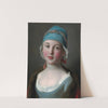 Portrait Of A Russian Girl In A Blue Dress by Pietro Rotari