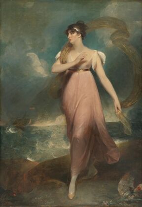 Portrait of a woman as Miranda, said to be Miss Gibbon