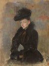 Portrait of a woman in a black hat (1892)