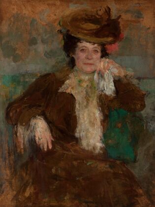 Portrait of a woman in a brown dress (1906)