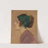 Portrait of a woman in a green shawl (1915) by Edward Butrymowicz