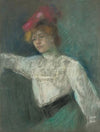 Portrait of a woman in a red hat (1900)