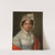 Portrait of a woman in a red scarf by Józef Sonntag