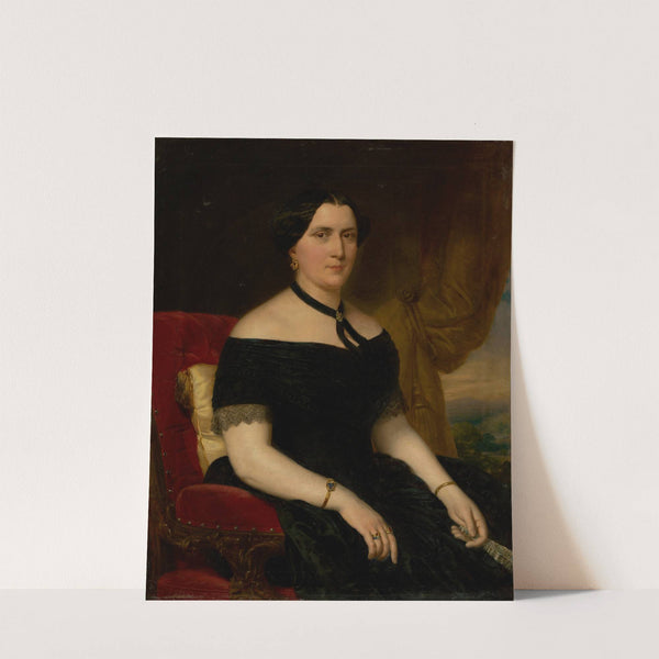 Portrait of a Woman in a Velvet Armchair by Miklós Barabás