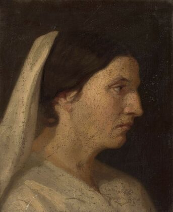 Portrait of a woman in profile