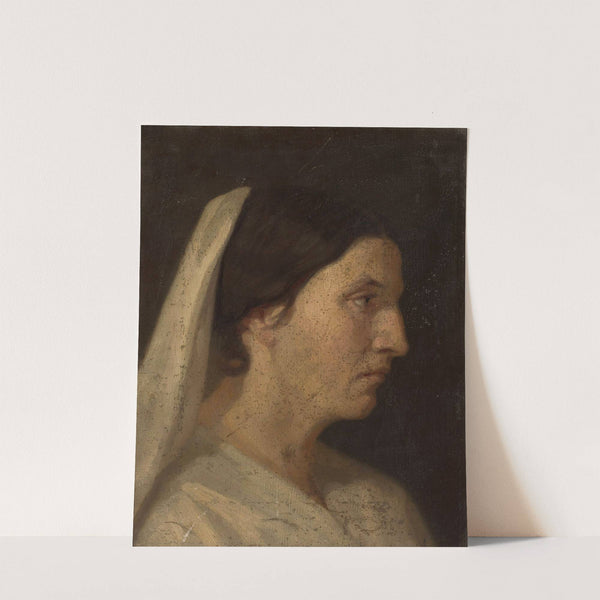 Portrait of a woman in profile by Zofia Szymanowska-Lenartowicz